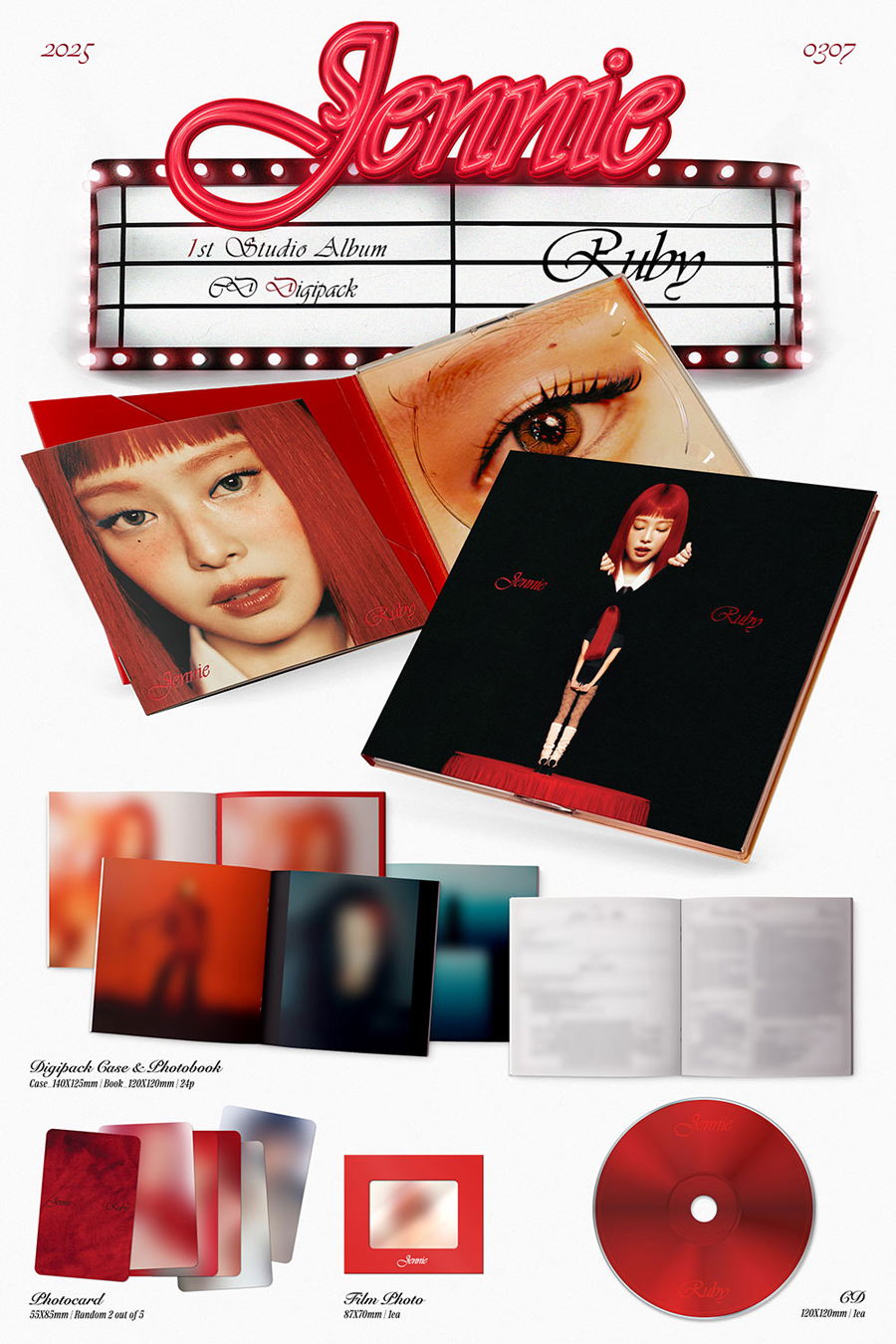 JENNIE – The 1st Studio Album [Ruby] (Digipack)
