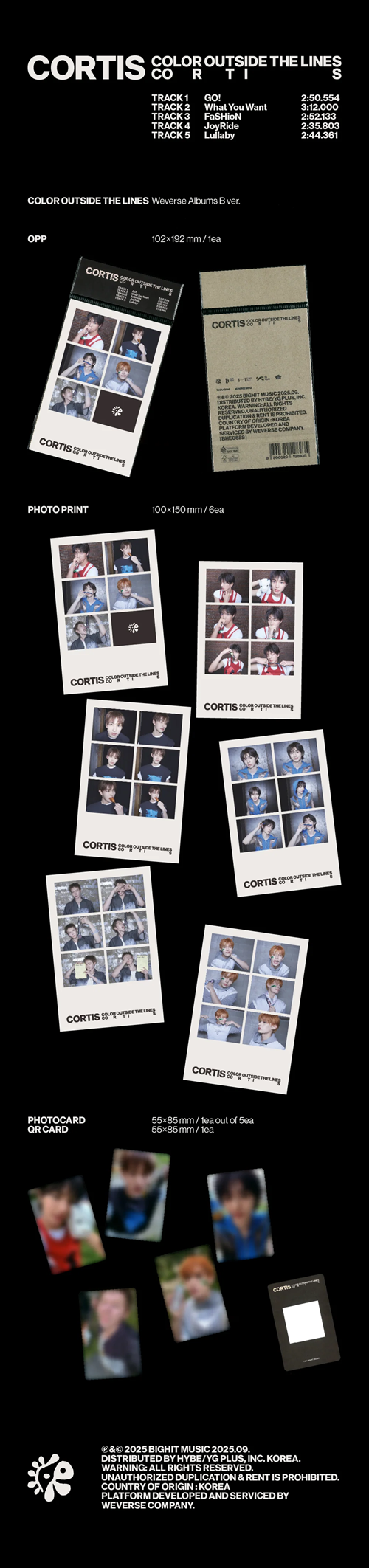 CORTIS - The 1st EP COLOR OUTSIDE THE LINES (Weverse Albums ver.)